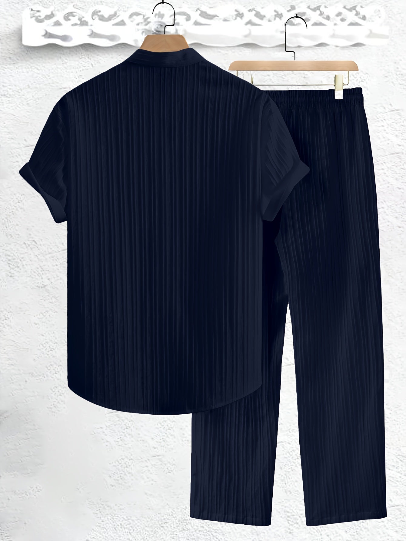 Ensemble Moderne à Col Chemise et Pantalon pour Homme