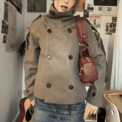 Manteau Péplum en Laine Chic d'Automne