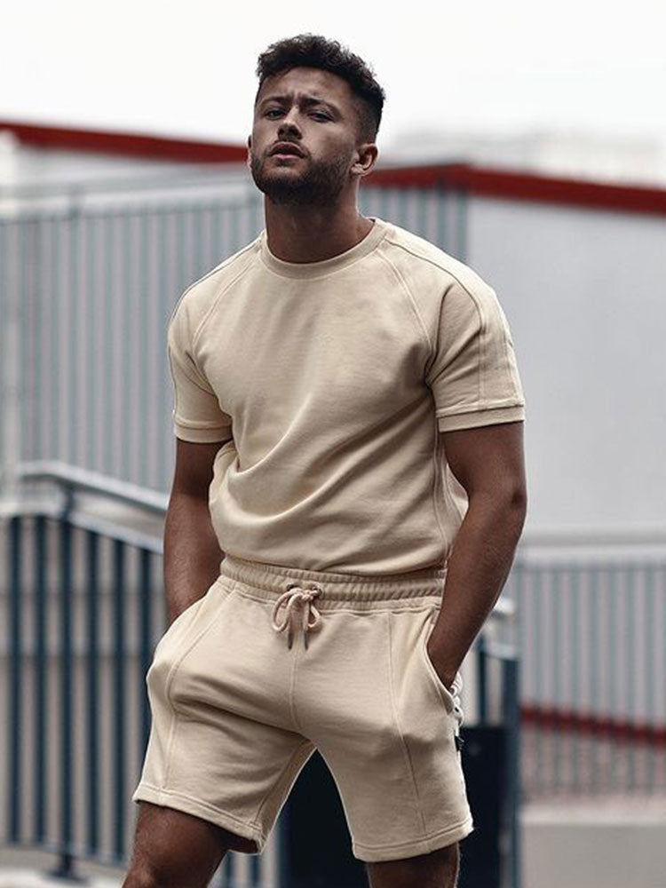 Ensemble Polo À Manches Courtes Et Short Tendance Pour Hommes