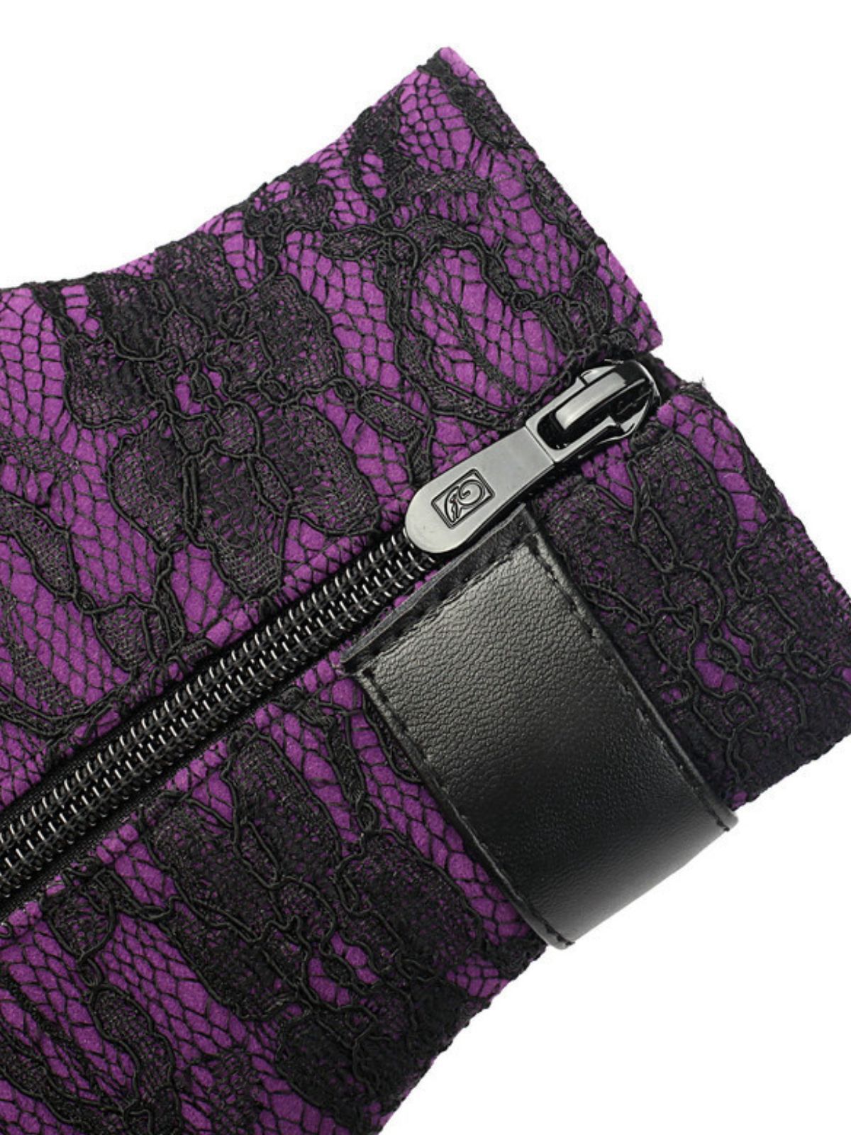 Bottes à plateforme en dentelle vintage avec talons épais