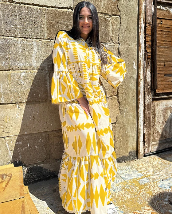 Robe Maxi Longue Femme Chic avec Imprimé