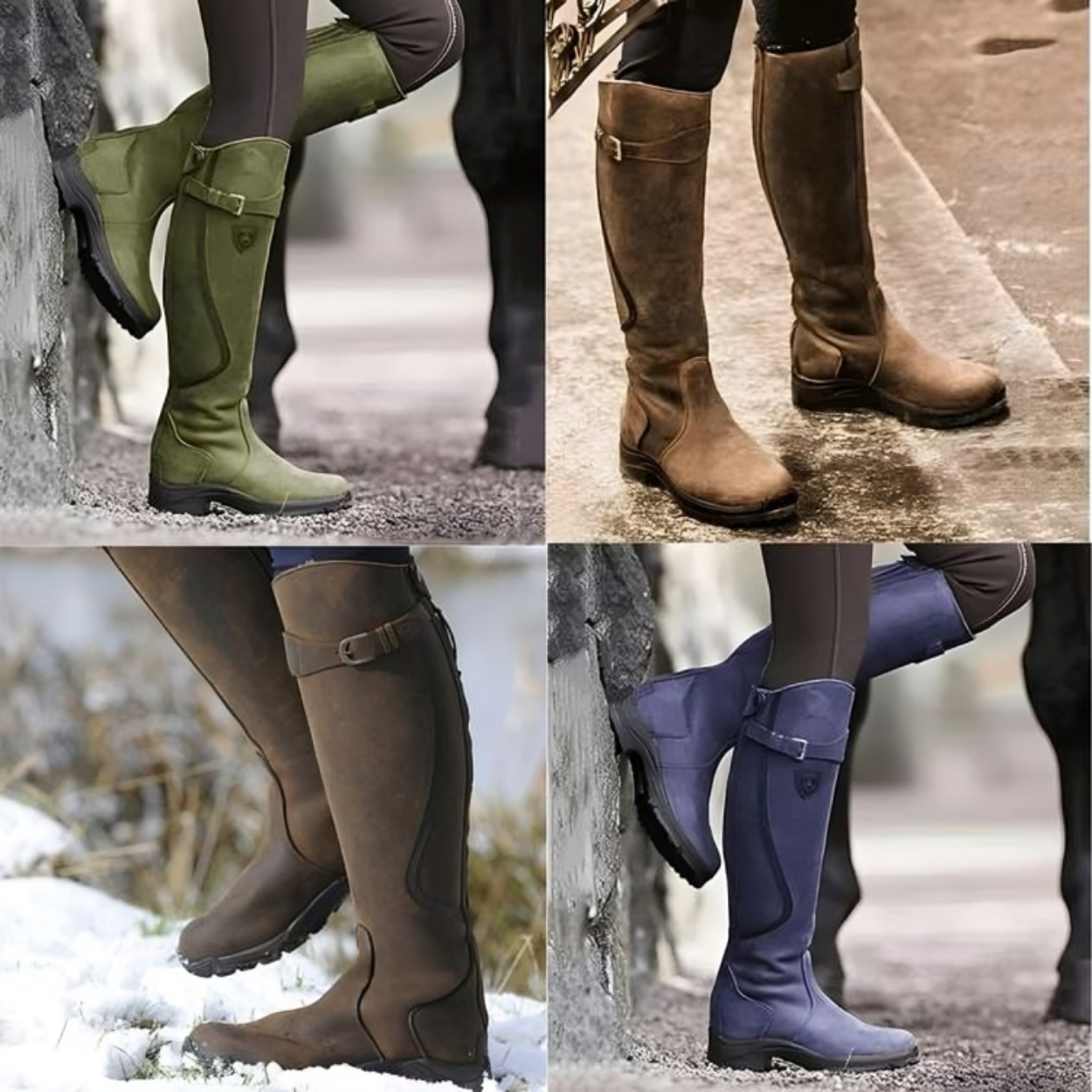 Bottes d'Équitation en Cuir Hautes au Genou Intemporelles Femme