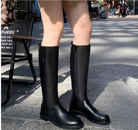 Bottes Hautes en Cuir Elégantes pour Femmes