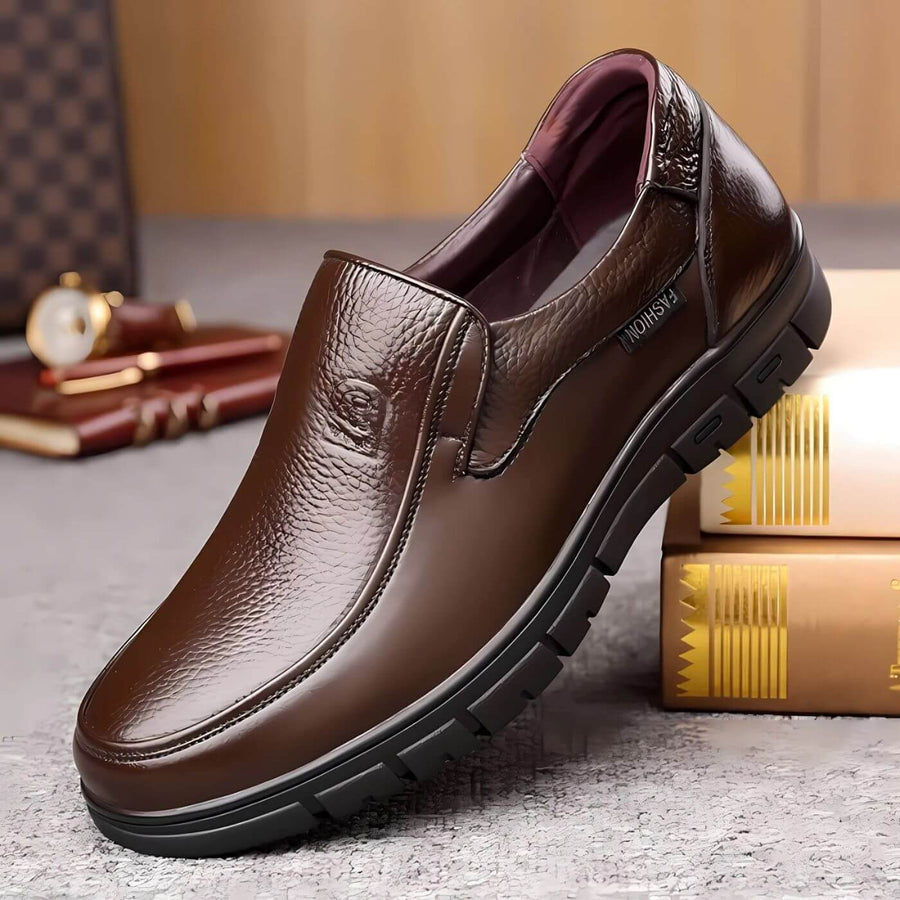 Chaussures Plates En Cuir Antidérapantes Élégantes Pour Homme