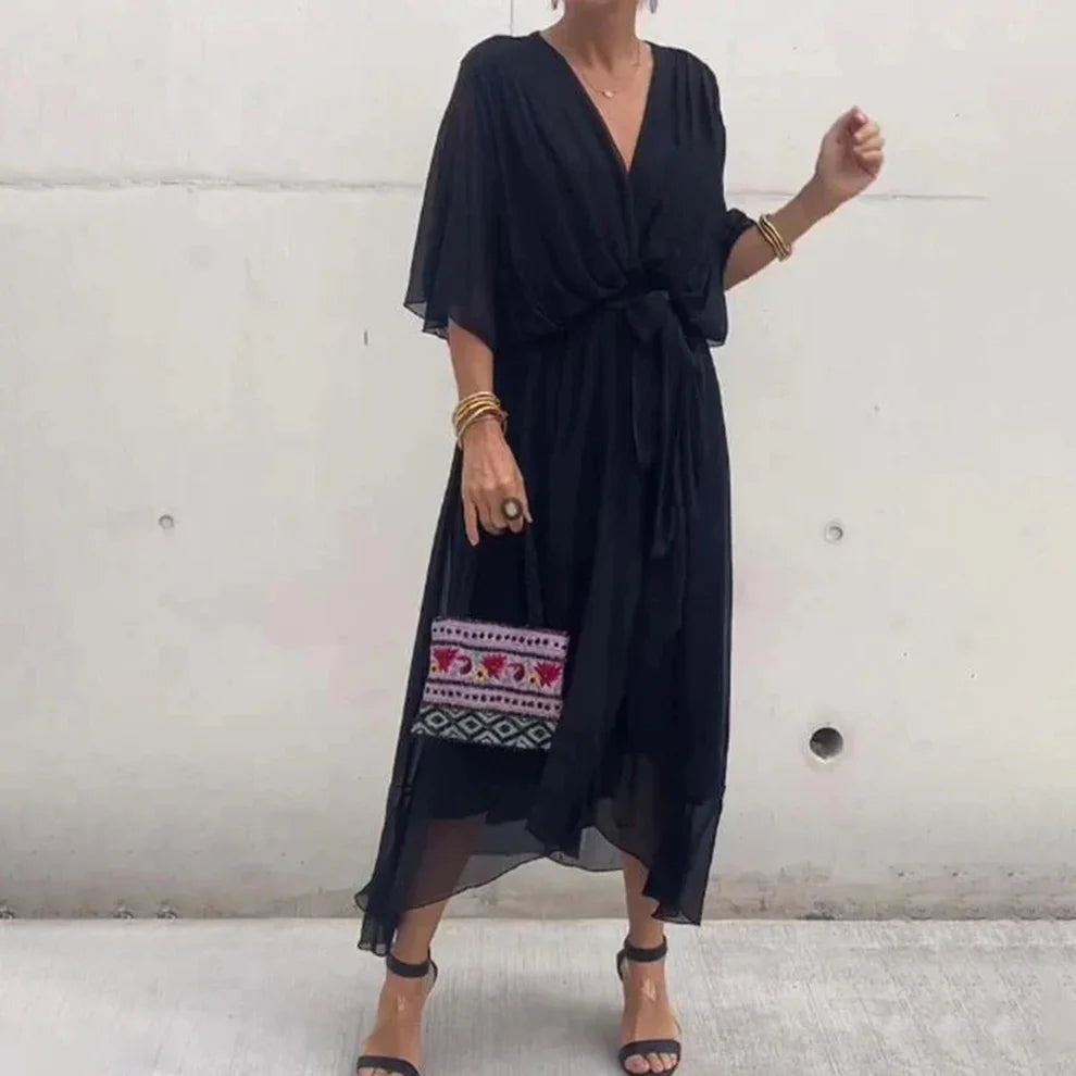 Robe d'été élégante à col en V