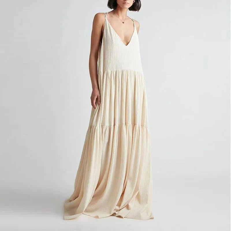 Robe Maxi Glamour Effortless avec Décolleté Plongeant
