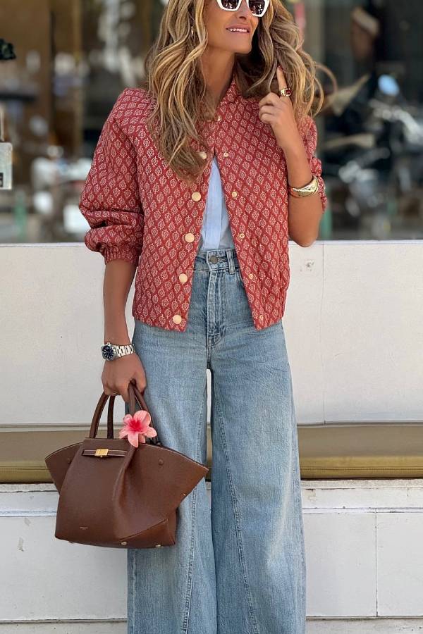 Veste légère imprimée tendance pour un style quotidien