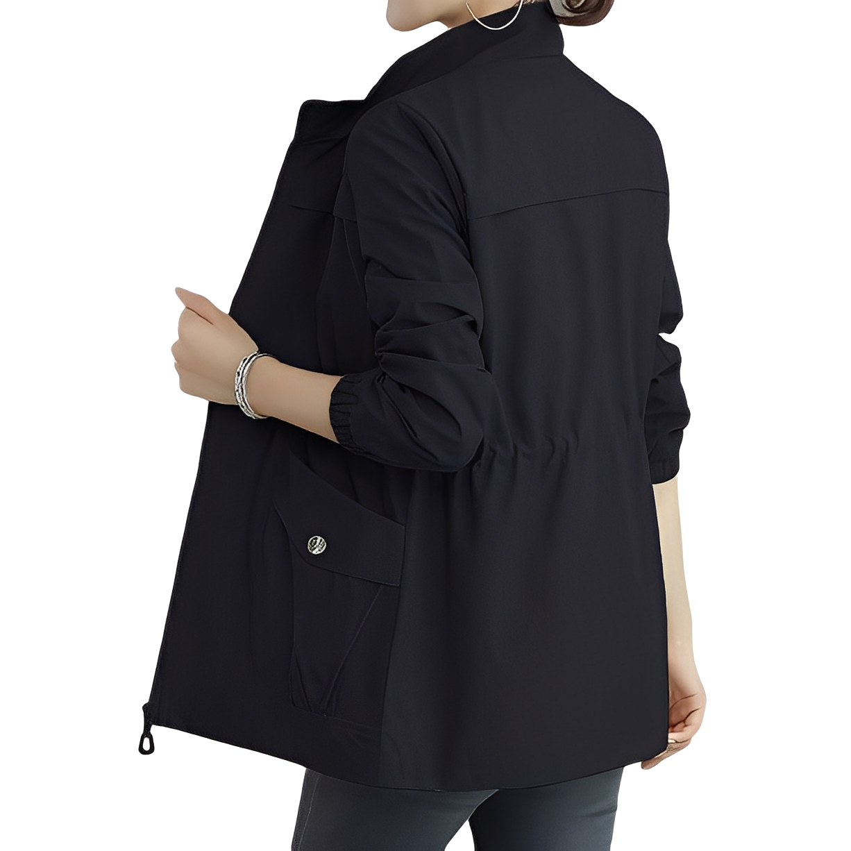 Veste légère chic pour femmes avec détail de taille ajustable