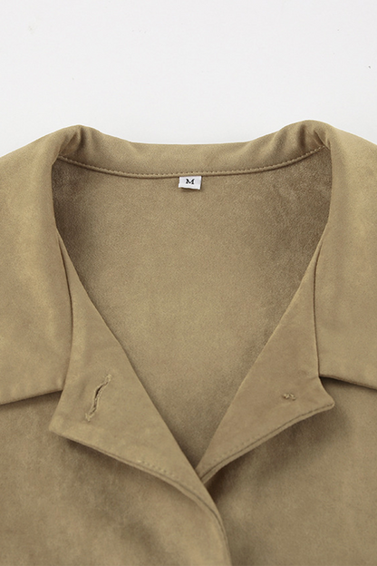 Veste décontractée à boutons avec col rabattu