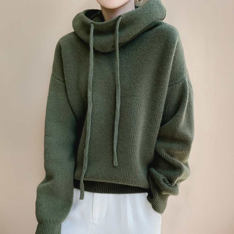 Pull à capuche en maille confortable pour un style décontracté