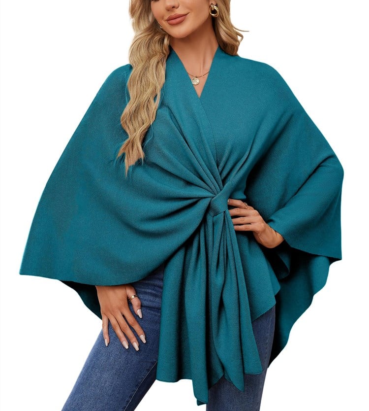 Châle Poncho Doux et Élégant pour Couches Confortables et Chics