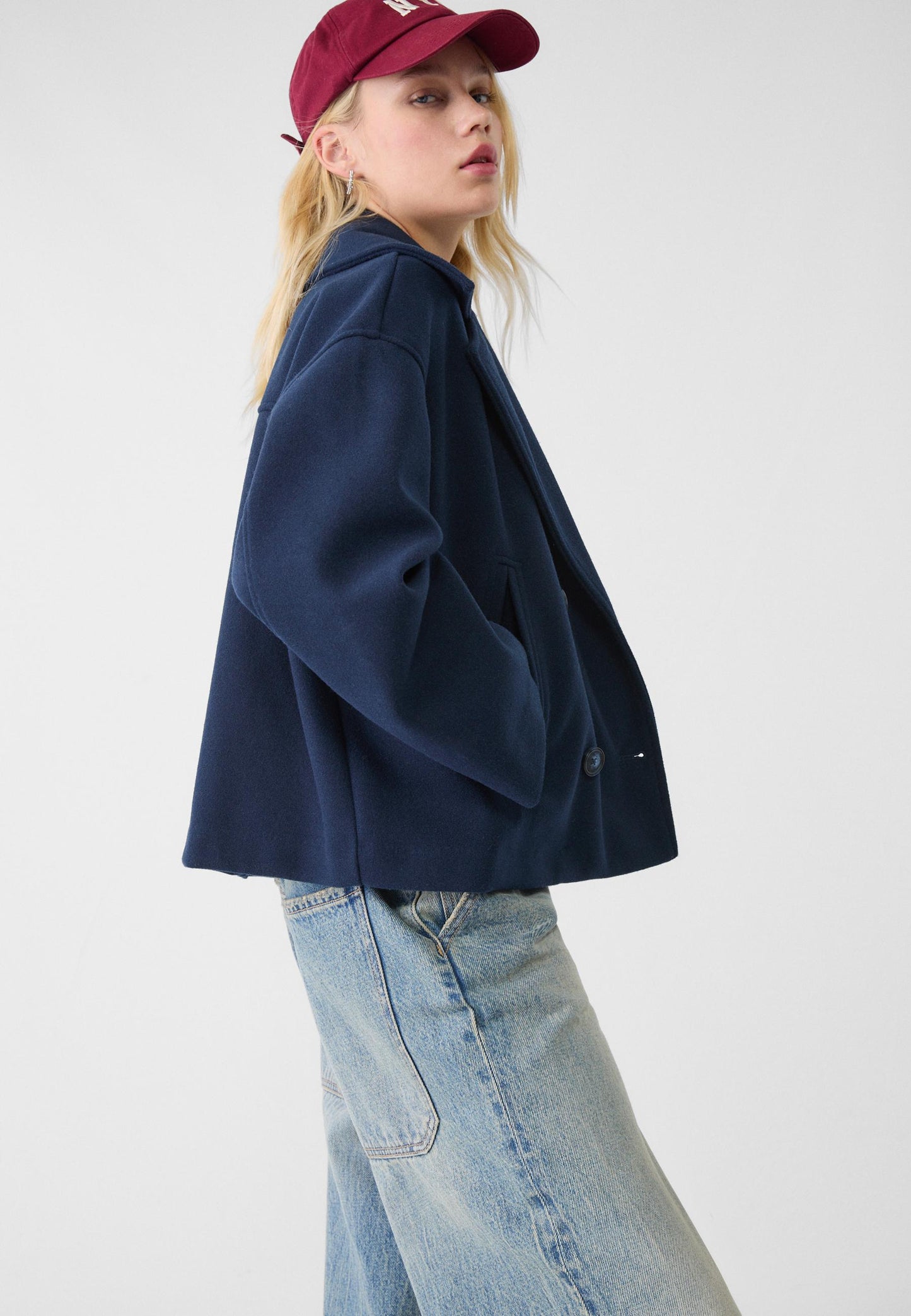 Manteau court classique intemporel pour femmes