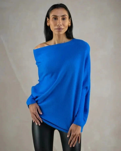 Pull Drapé Asymétrique Confortable pour Femmes