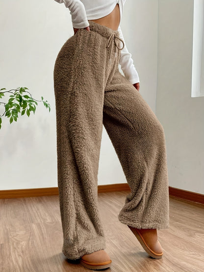 Pantalons Large À Taille Élastique Élégants pour Femmes