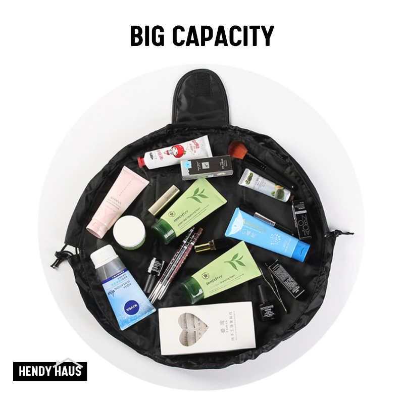 Trousse de maquillage en toile souple pour voyage et usage quotidien