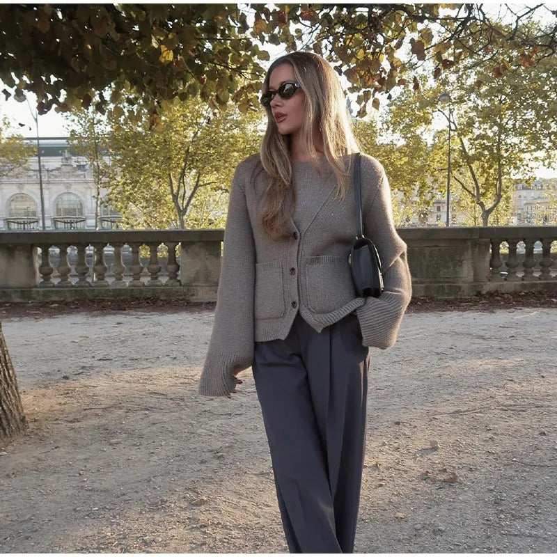 Veste en tricot classique et confortable pour femmes