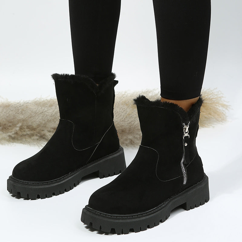 Bottes d'hiver confortables en suède