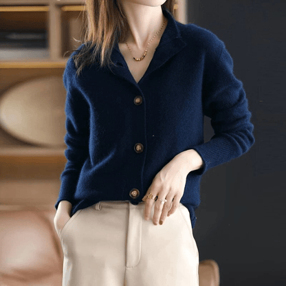 Cardigan en tricot doux et confortable en cachemire