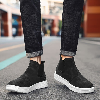 Bottes de cheville élastiques tendance premium hommes