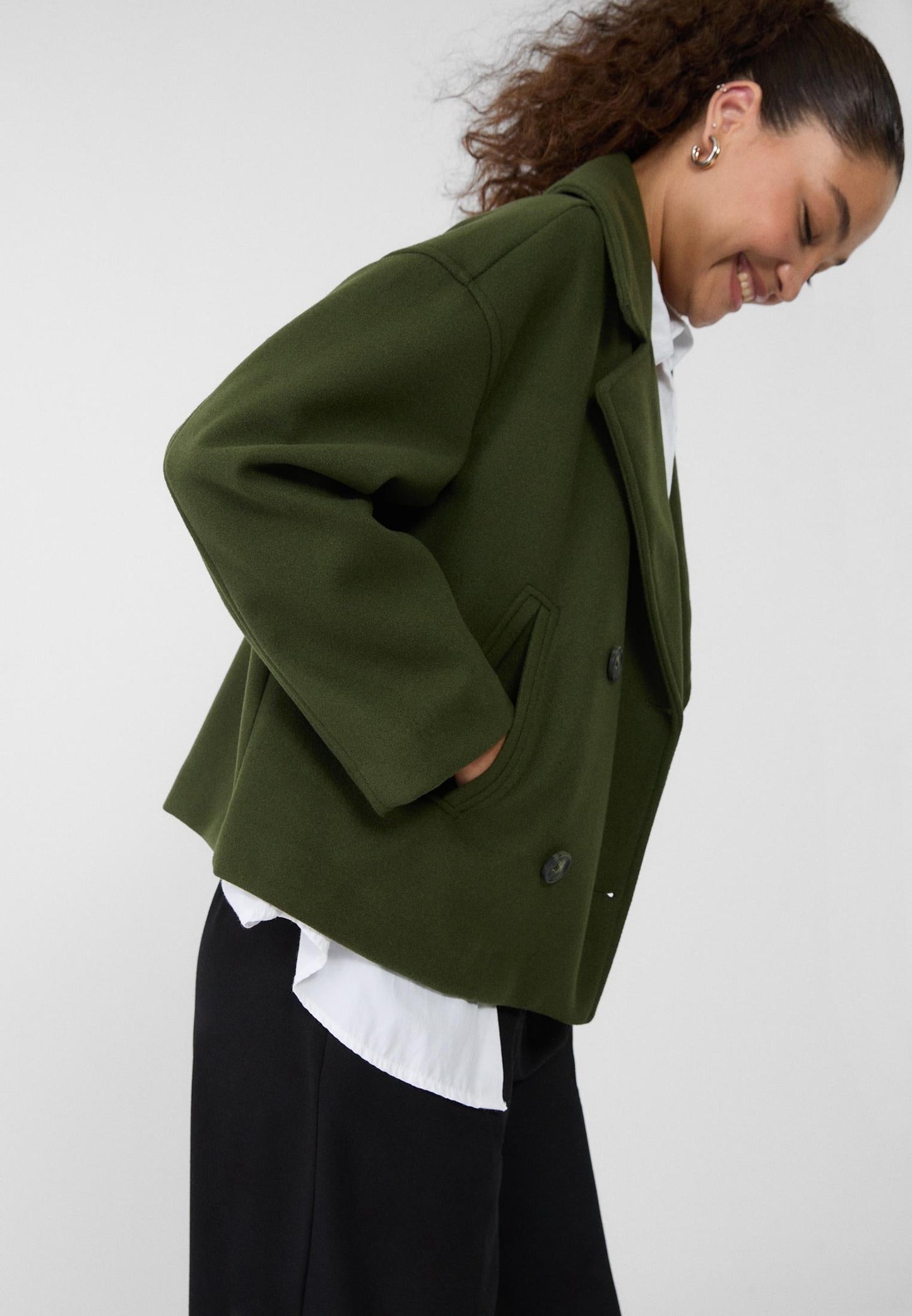 Manteau court classique intemporel pour femmes