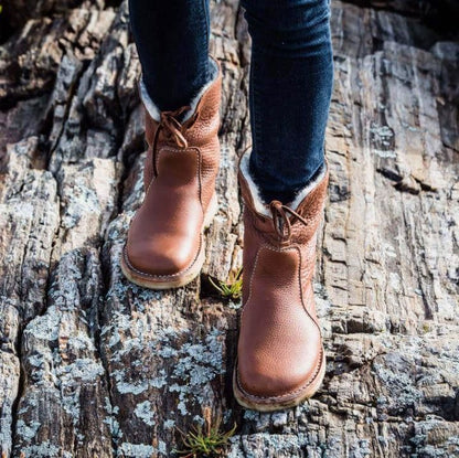 Bottes élégantes et imperméables femmes doublées de laine