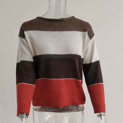 Pull Casual Tricoté Chaleureux et Élégant Femme