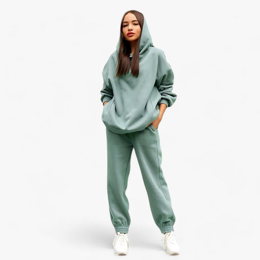 Ensemble de pull à capuche épais pour femme