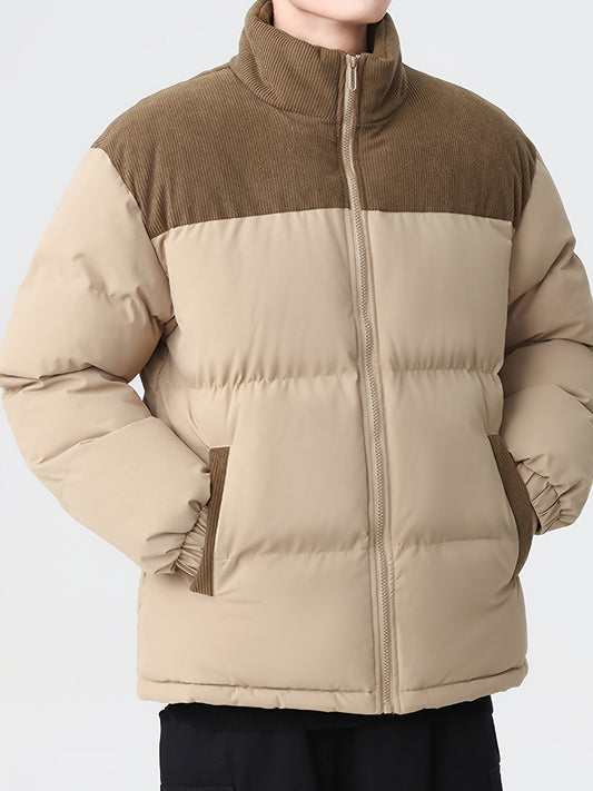 Veste Puffer Beige Confortable Élégante pour Homme