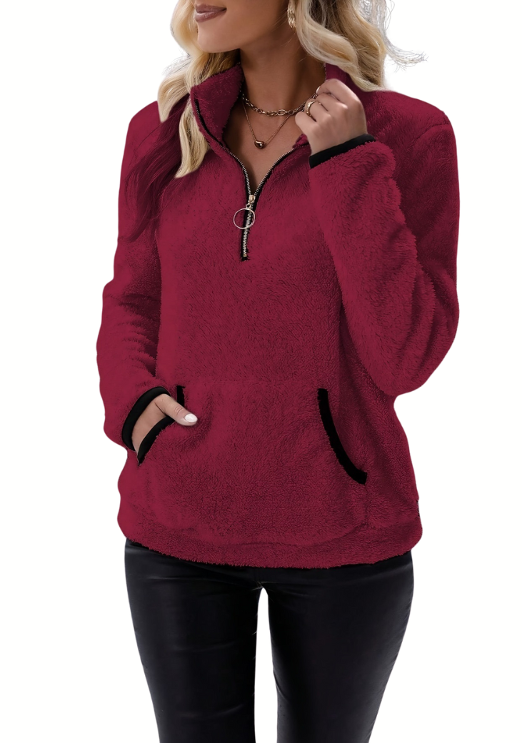 Pull Douillet en Laine d'Agneau avec Poches pour Femme