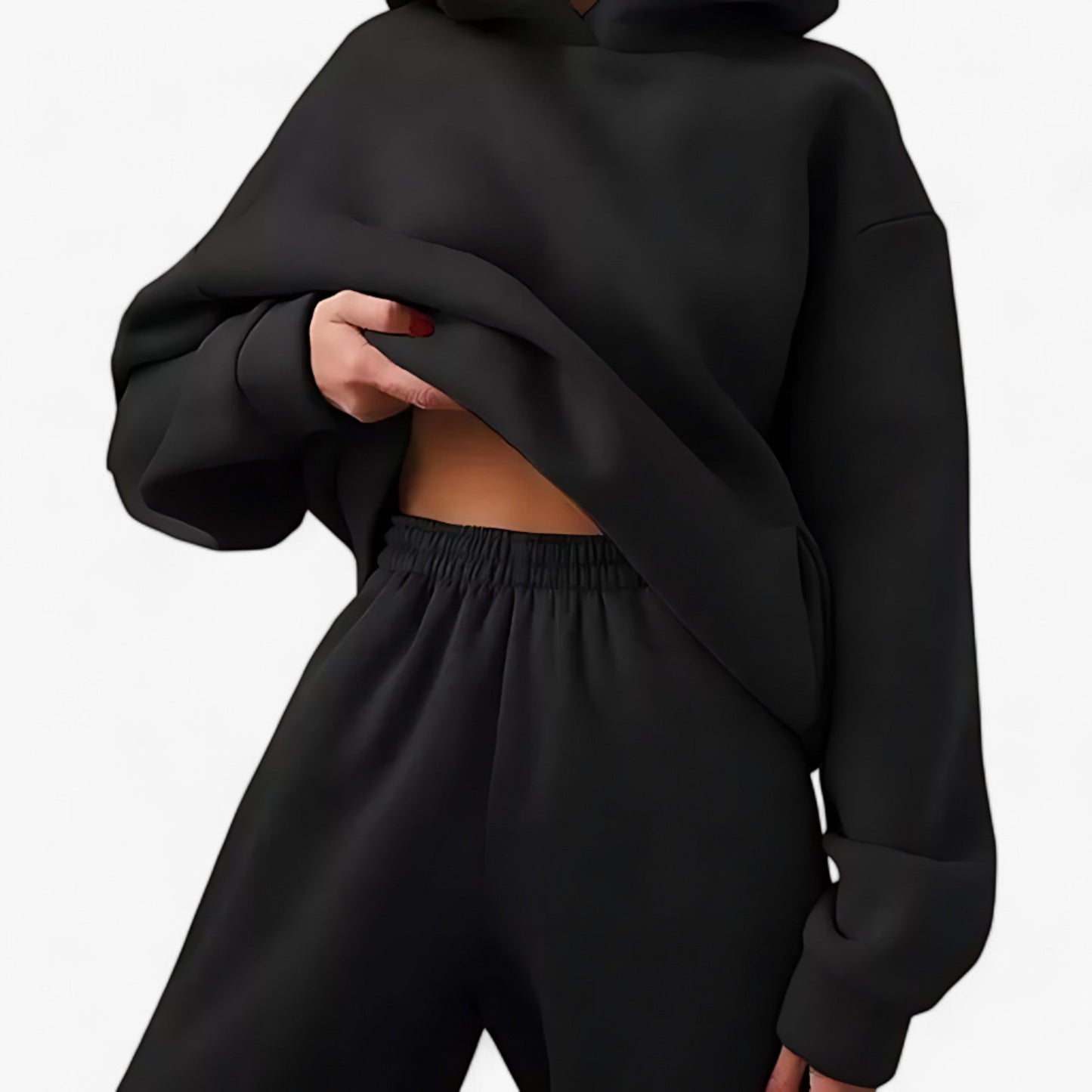 Ensemble de pull à capuche épais pour femme