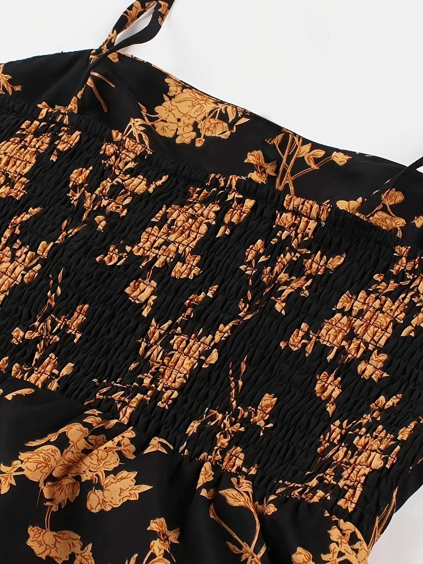 Robe Florale Sans Manches À Col Cœur Pour Femme