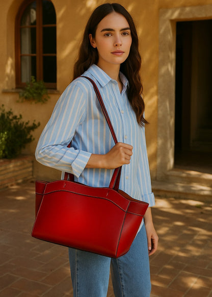 Sac fourre-tout en cuir classique