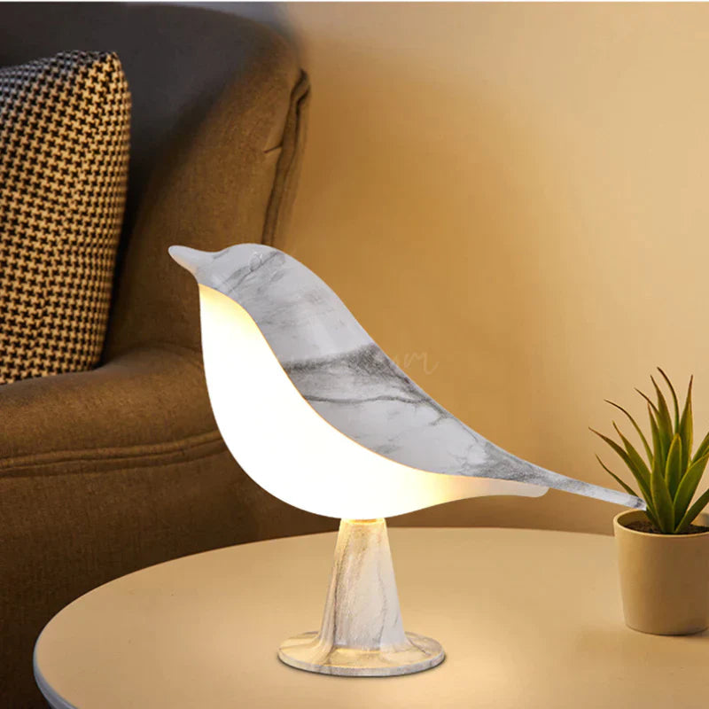 Lampe de Table Moderne en Forme d’Oiseau en Bois