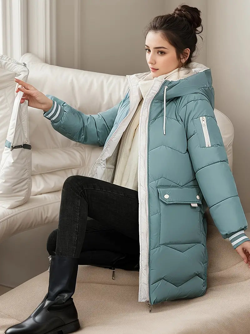 Veste Puffer Zippée Femme Chaleureuse