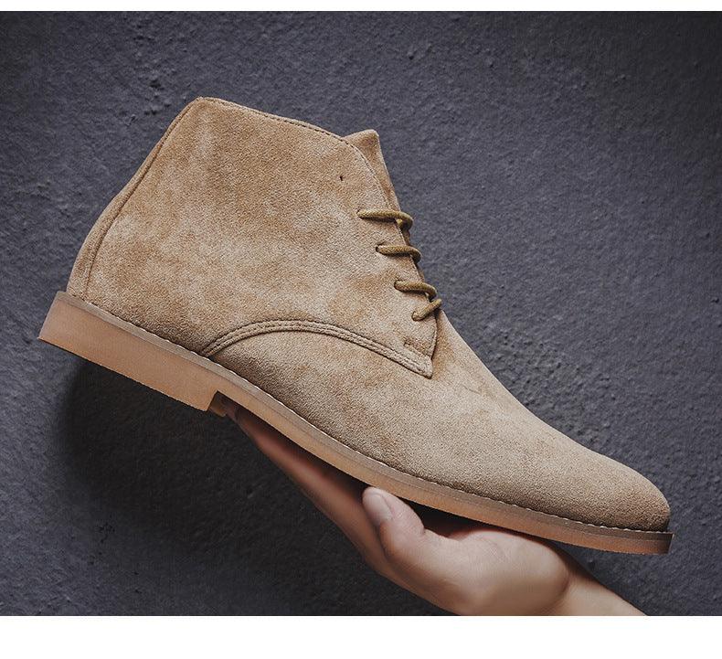 Bottines en daim à lacets pour hommes