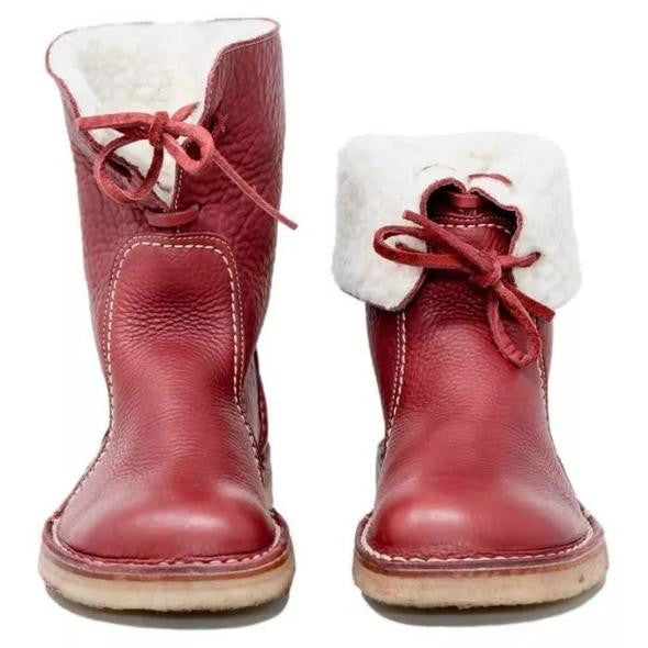 Bottes élégantes et imperméables femmes doublées de laine