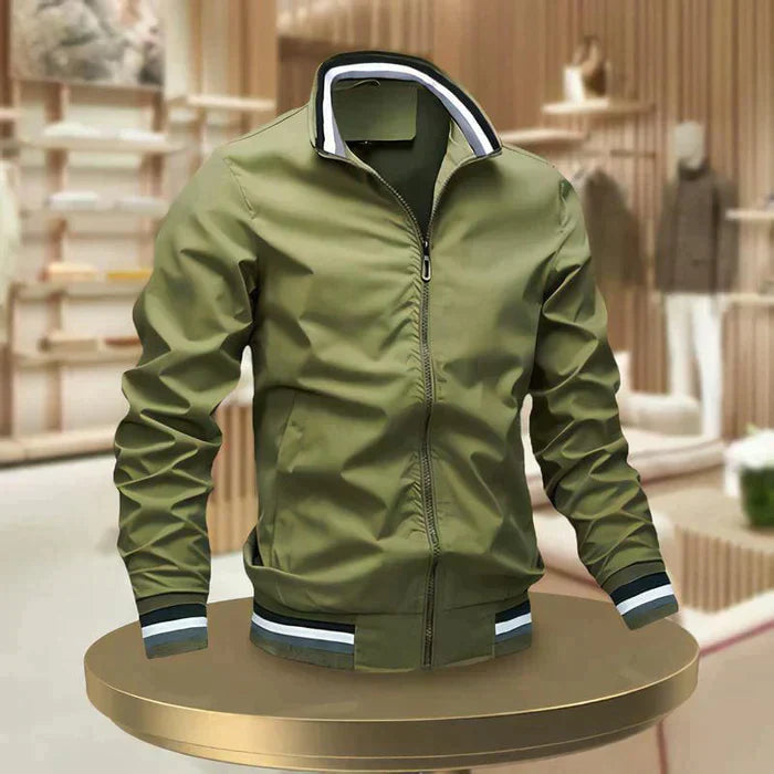 Veste Légère pour Hommes avec Col Montant et Fermeture Éclair