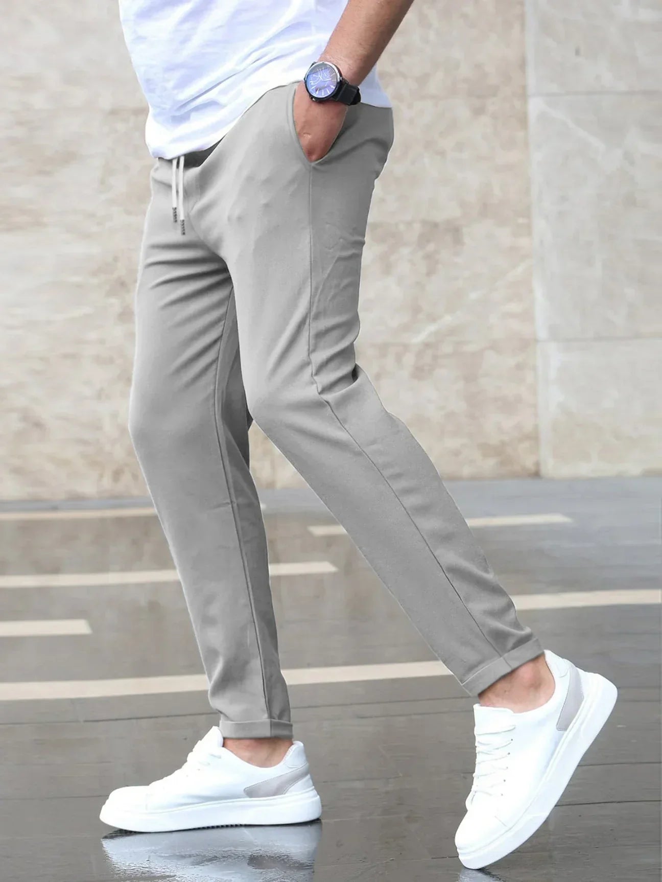 Pantalons de Luxe Premium Stretch Tailleur Hommes