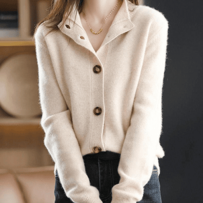 Cardigan en tricot doux et confortable en cachemire