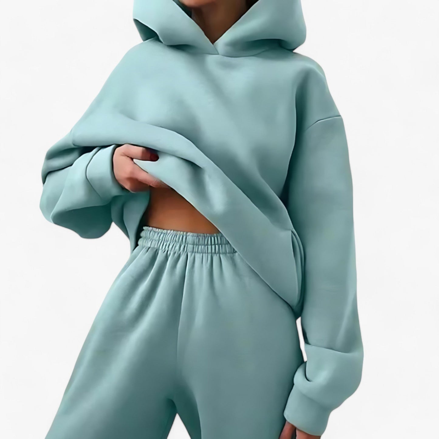 Ensemble de pull à capuche épais pour femme