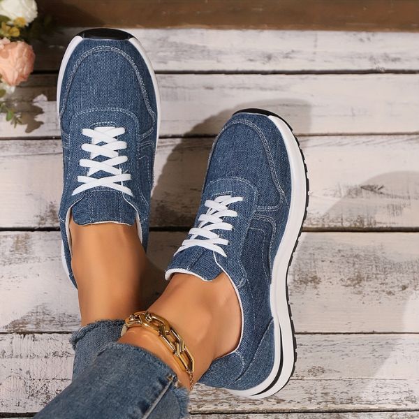 Baskets pour femmes bleu – Confortables et avec bon soutien
