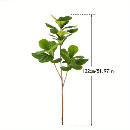 1pc Ficus Caoutchouc Artificiel 132cm