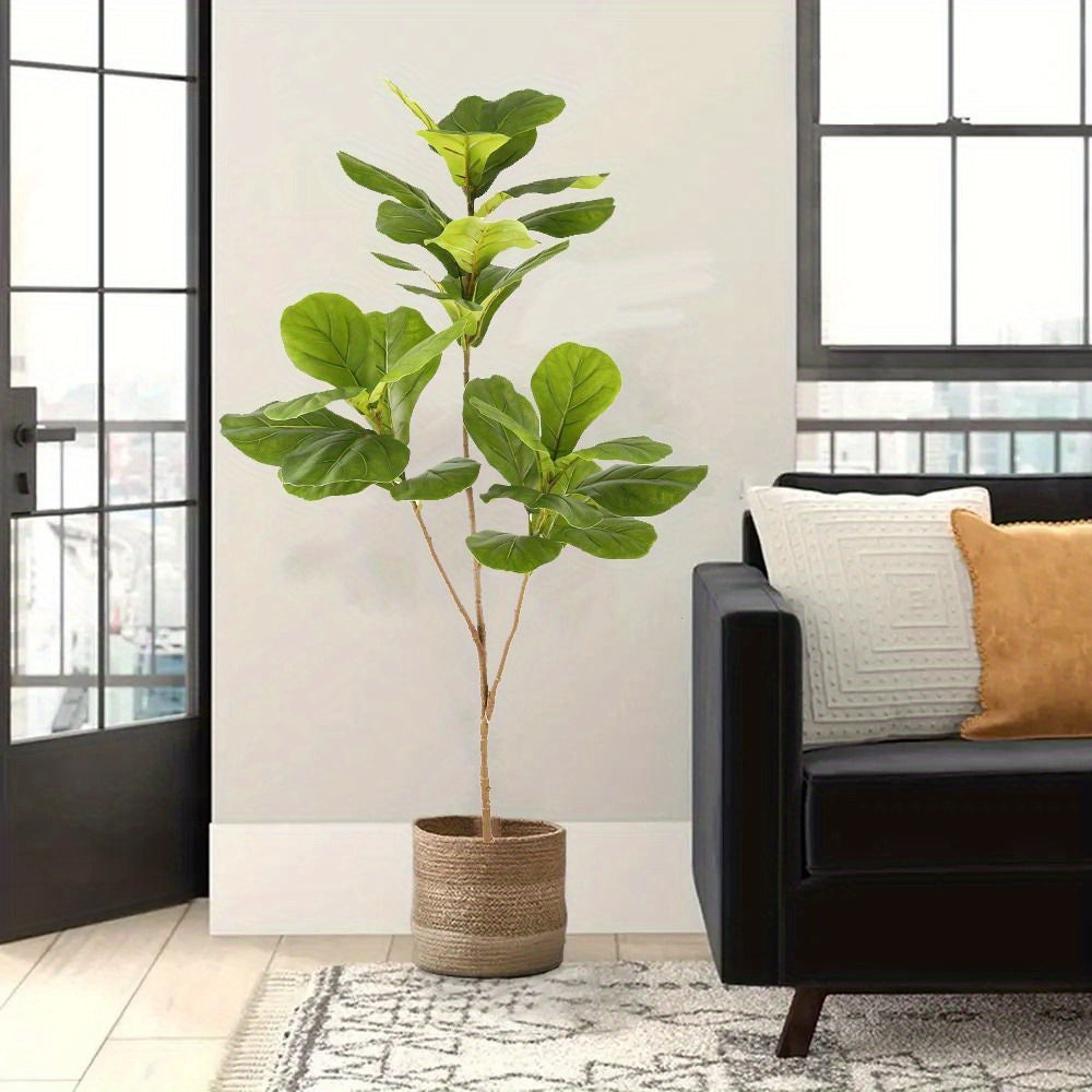 1pc Ficus Caoutchouc Artificiel 132cm