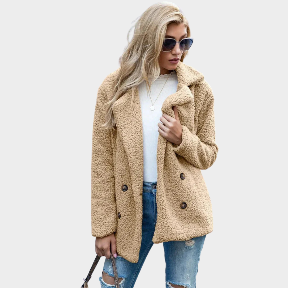 Manteau Teddy à Col Douillet pour un Style Hivernal Chic