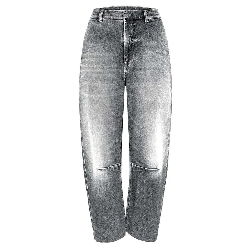 Veste en jean décontractée ceinturée avec col montant et manches longues