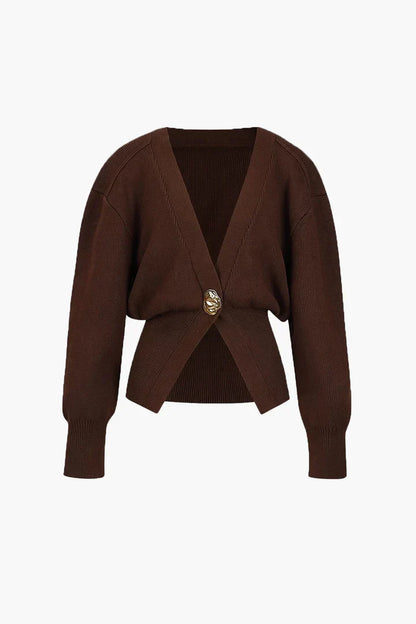 Cardigan en tricot boutonné de qualité supérieure femmes