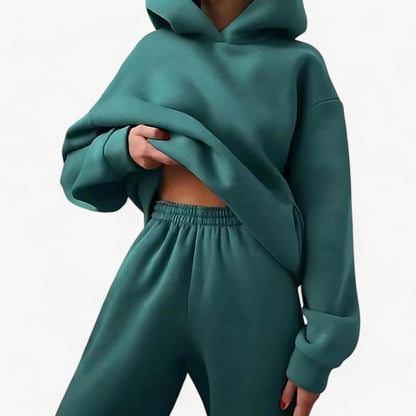 Ensemble de pull à capuche épais pour femme