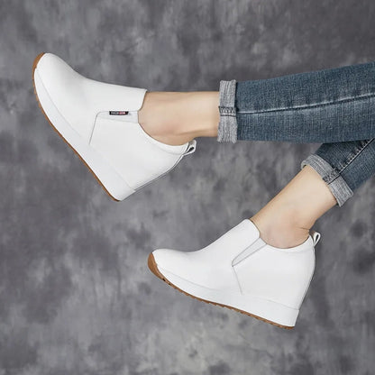 Bottes Cheville Chic en Cuir Véritable avec Talon Bloc