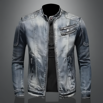 Veste en Jean Vintage Homme Style Classique