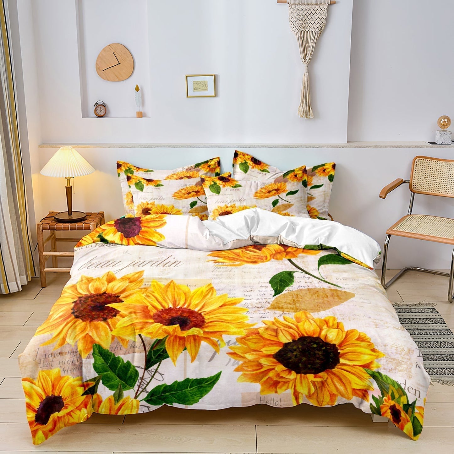 Ensemble de housse de couette florale Sunflower Dreams